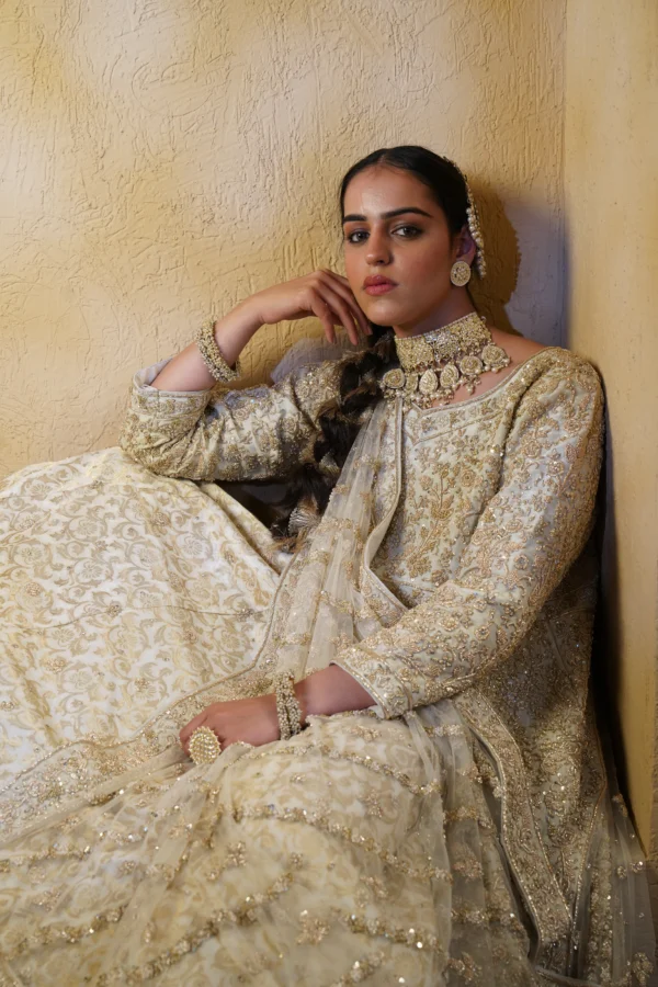 Front-Open Indo-Western Bridal Outfit Details - Image 2