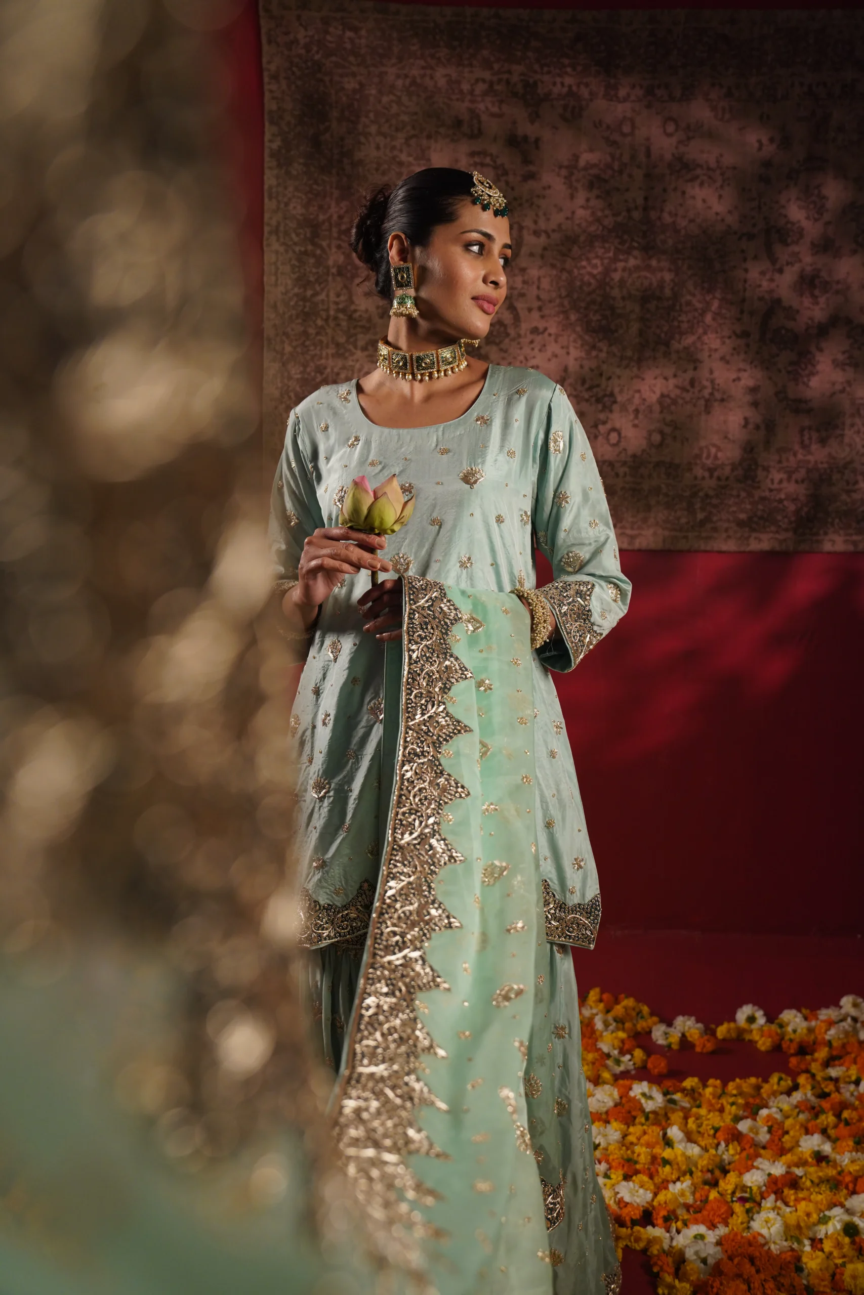 Mint Green Bridal Gharara Set