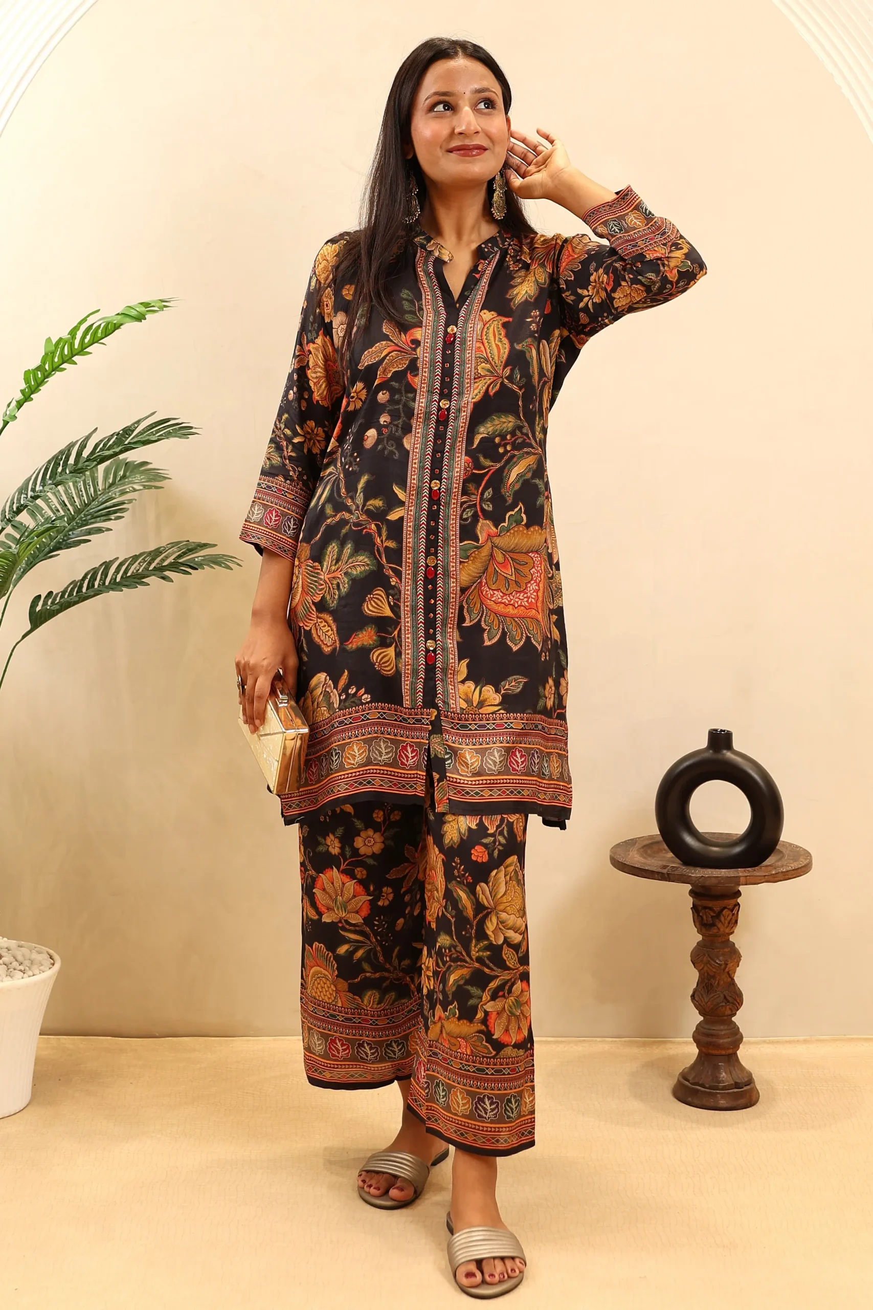 Printed Muslin Turkish Cord Set