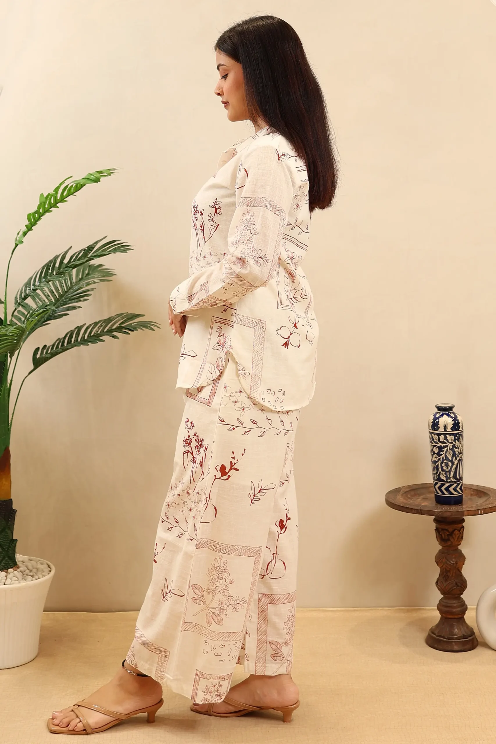 Printed Cotton Cord Set - Image 3