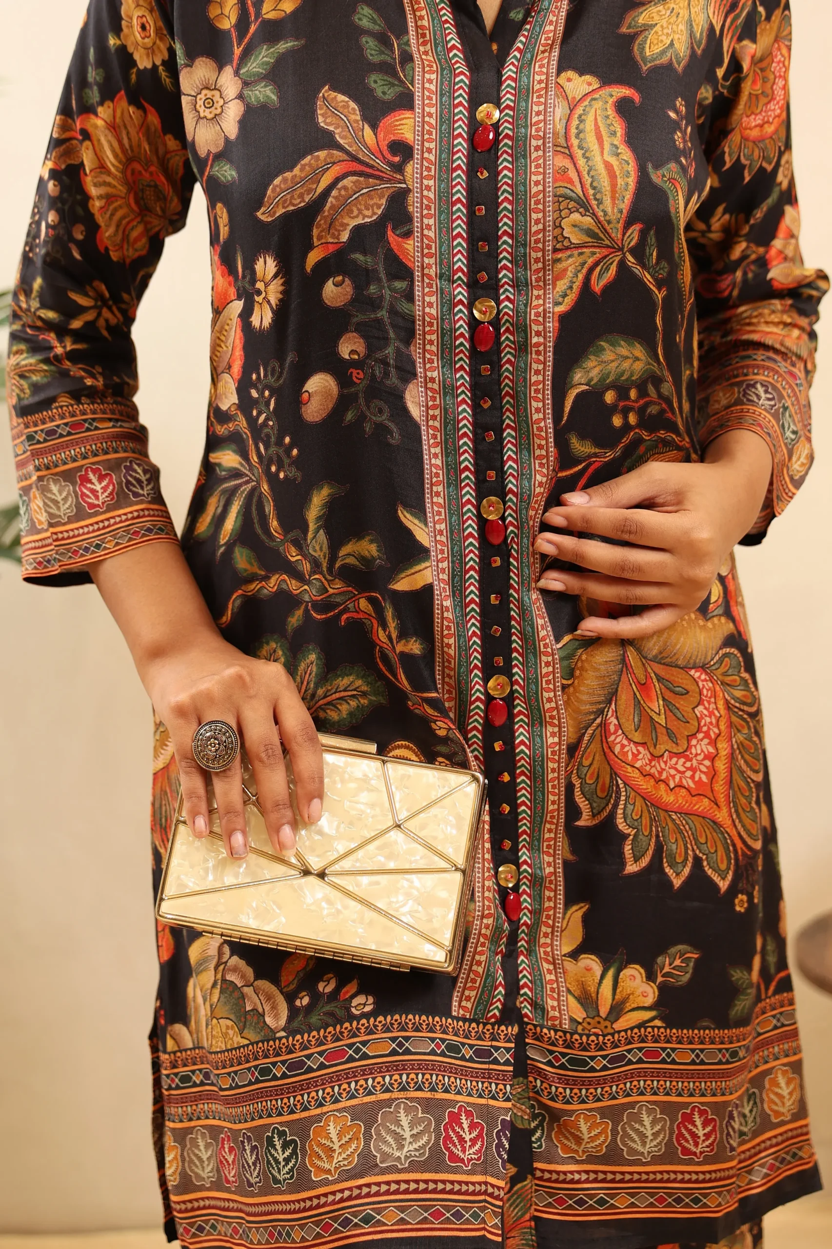 Printed Muslin Turkish Cord Set - Image 4