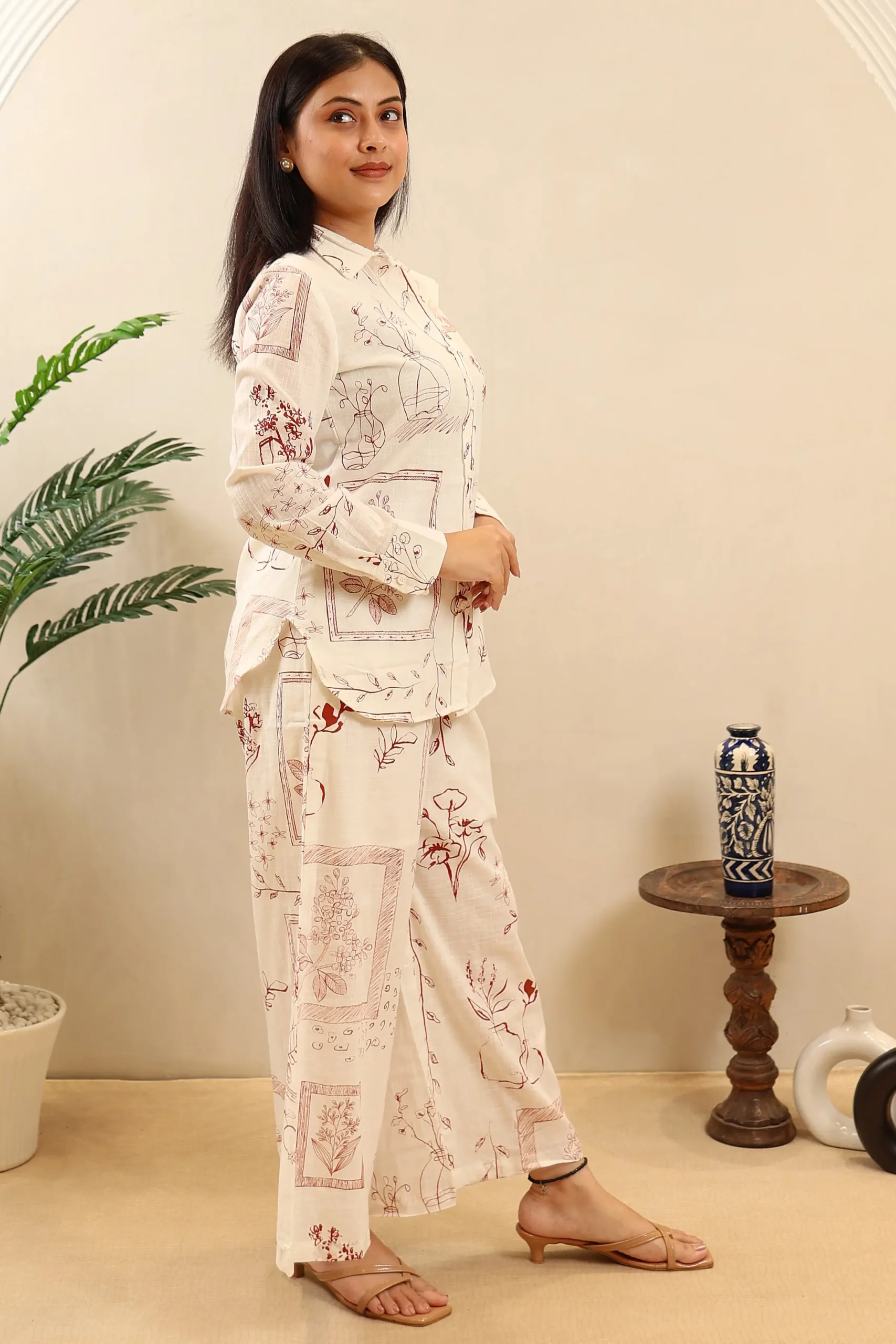 Printed Cotton Cord Set - Image 4