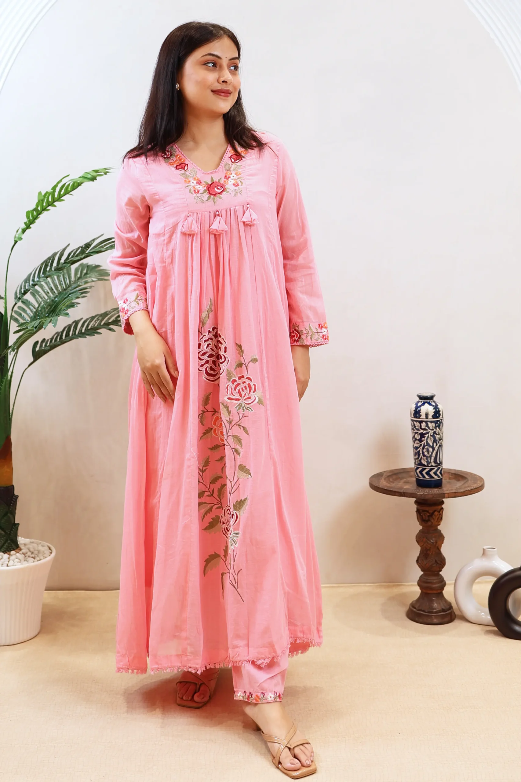 Long Anarkali with Thread Work - Image 2