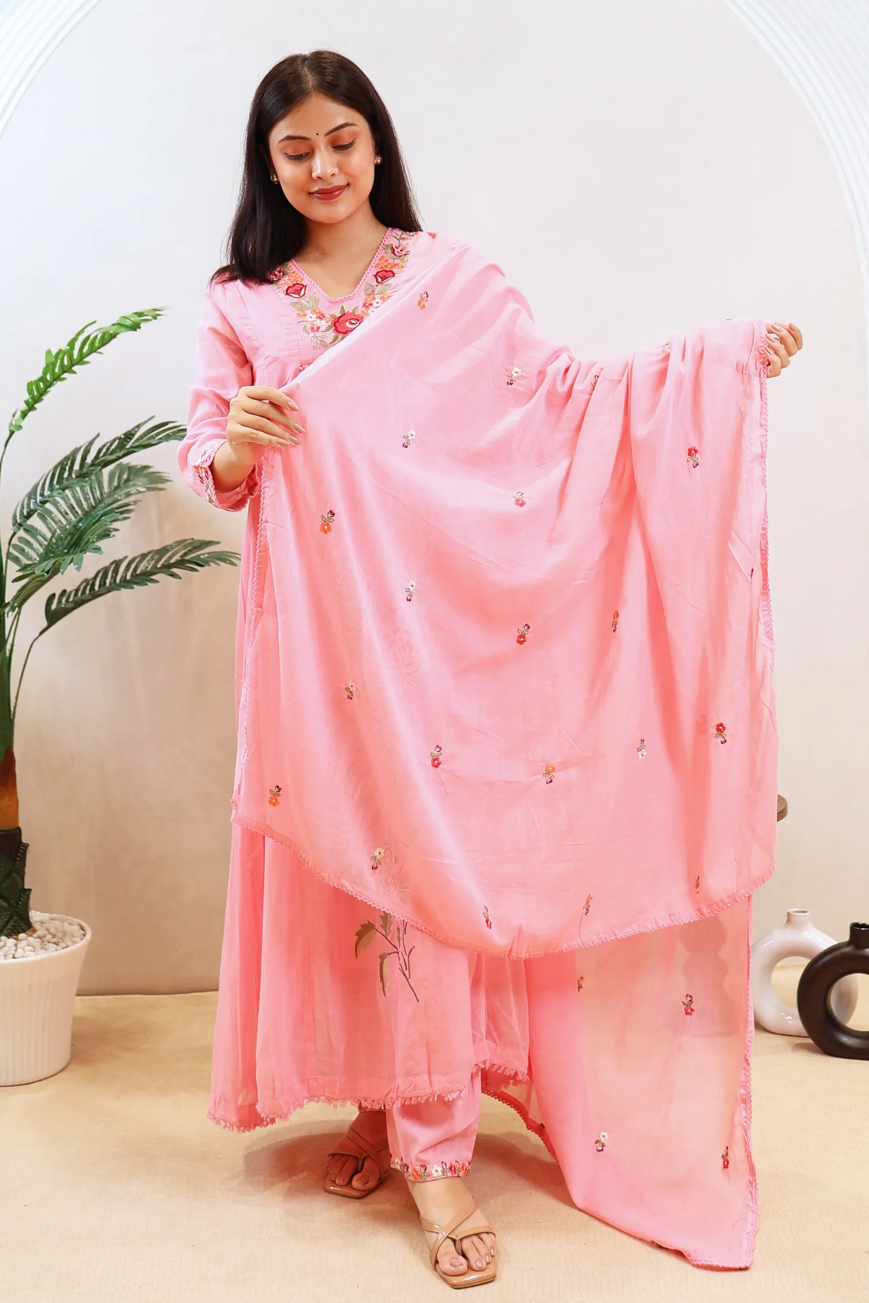 Long Anarkali with Thread Work - Image 3