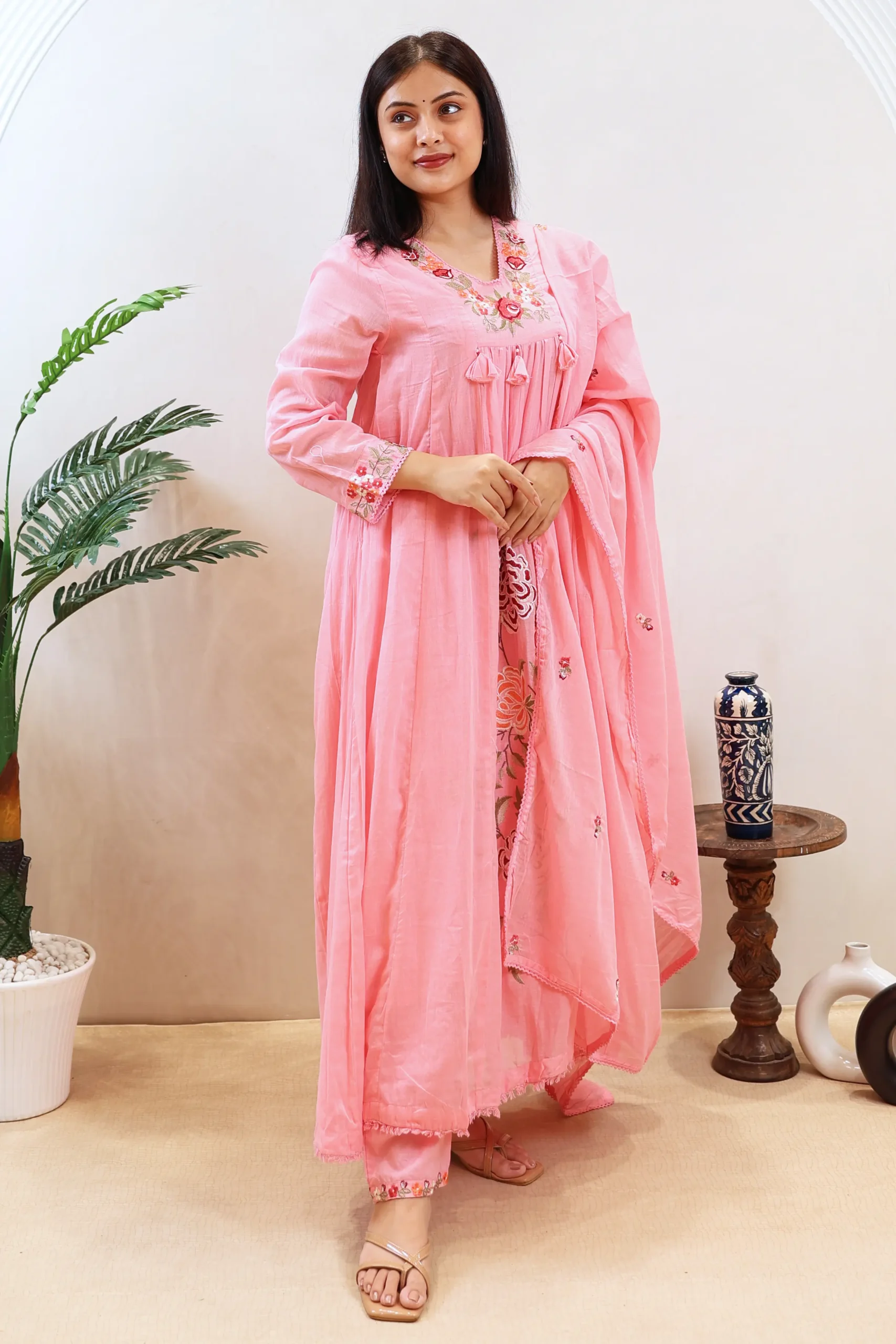 Long Anarkali with Thread Work - Image 4