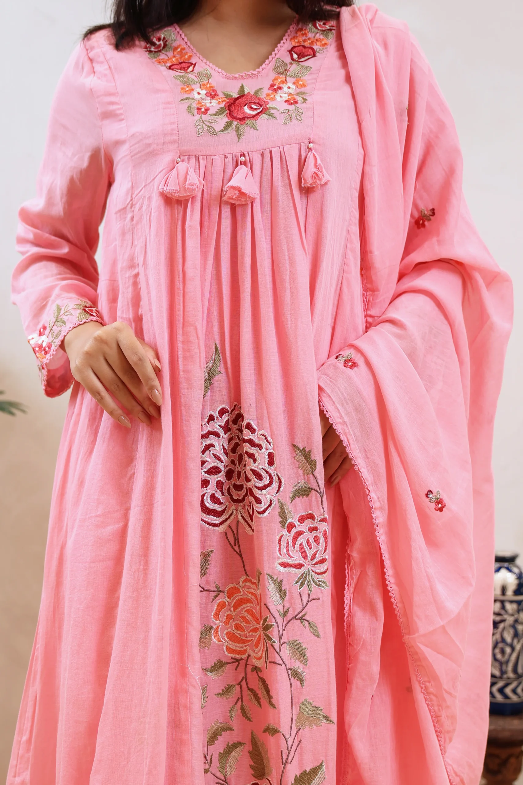 Long Anarkali with Thread Work - Image 10