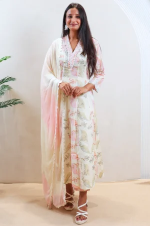 Printed Cotton Short Anarkali Frock