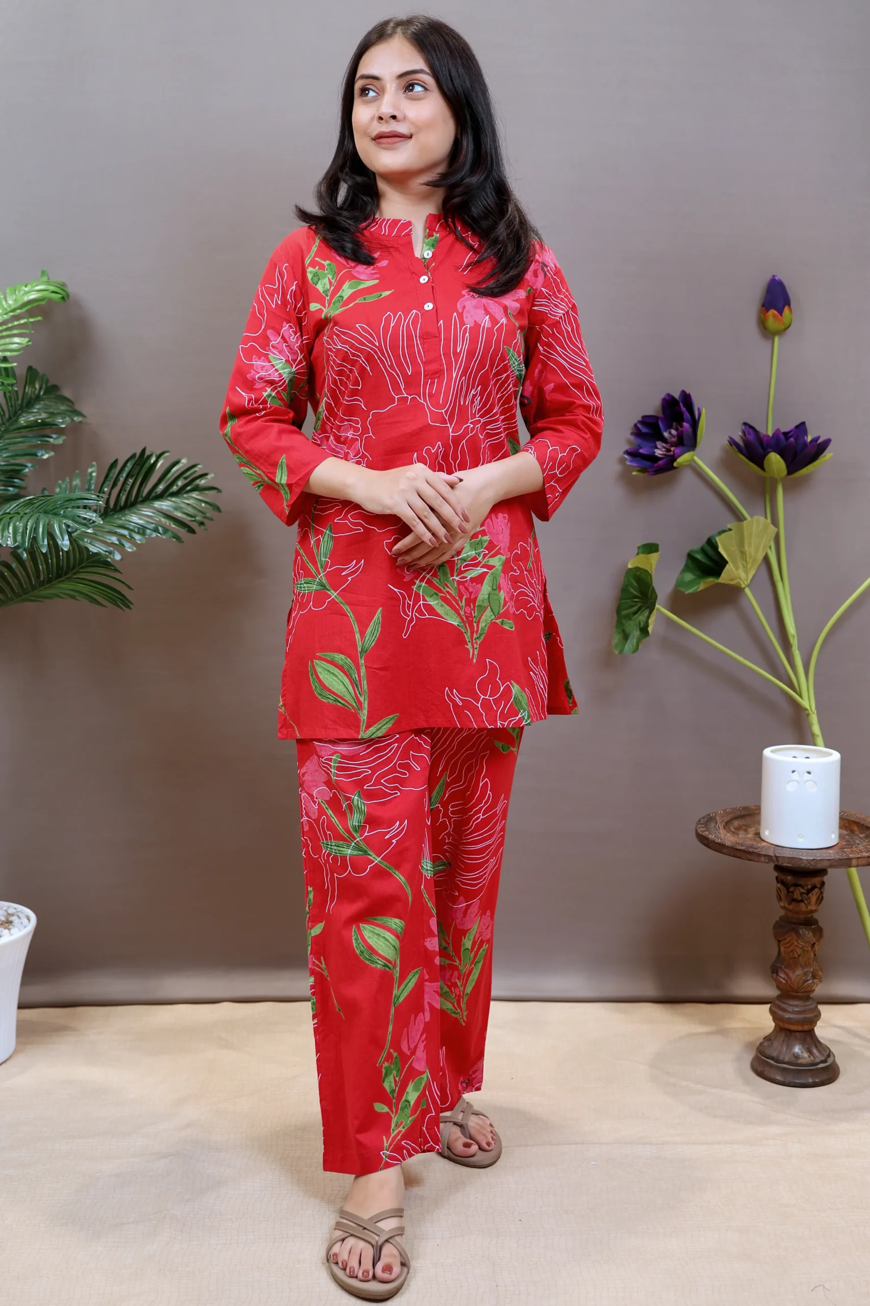 Printed Cotton Cord Set