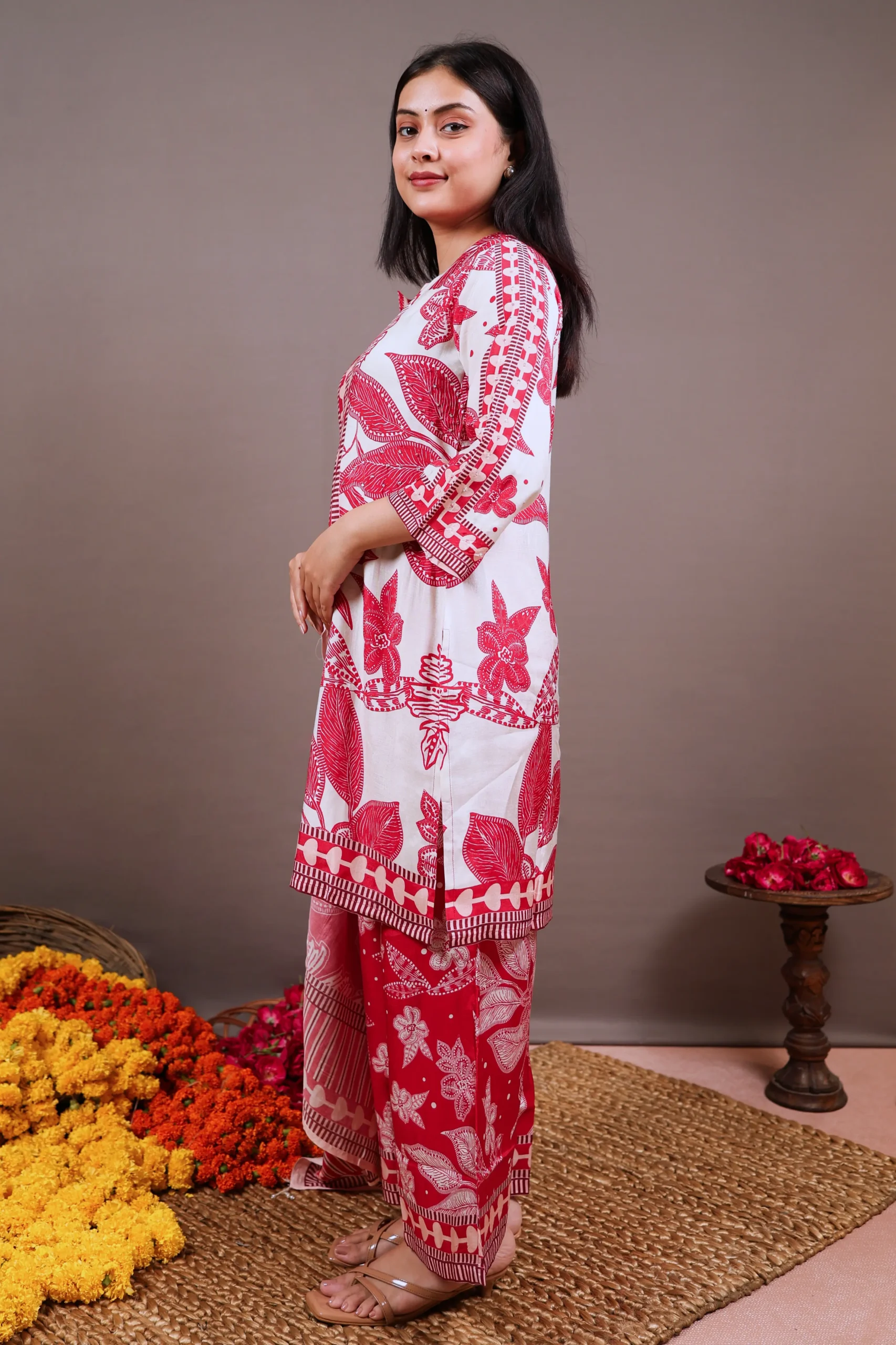 Printed Muslin Suit with Printed Dupatta - Image 3