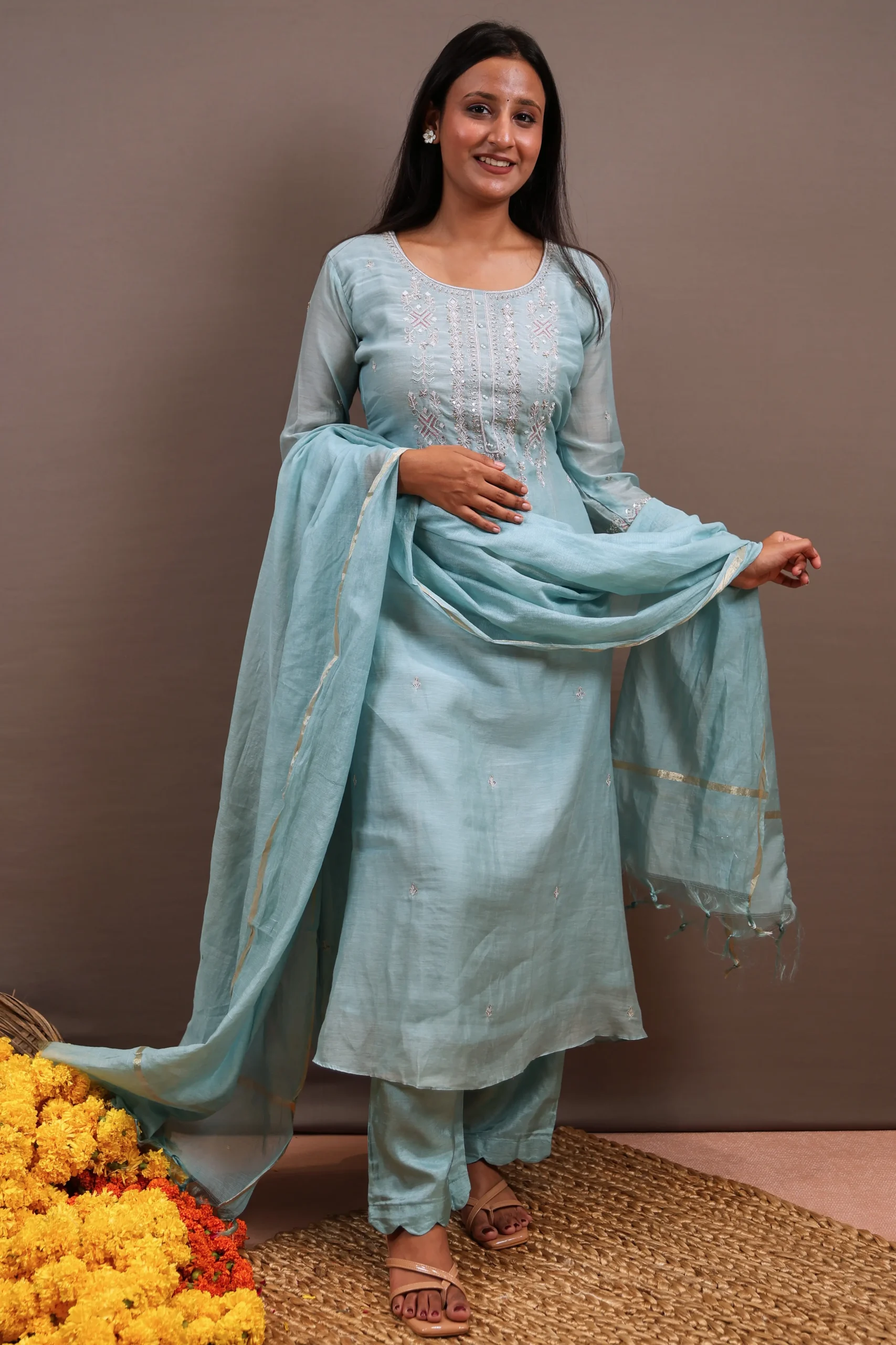 Frock Suit with Dabka Work