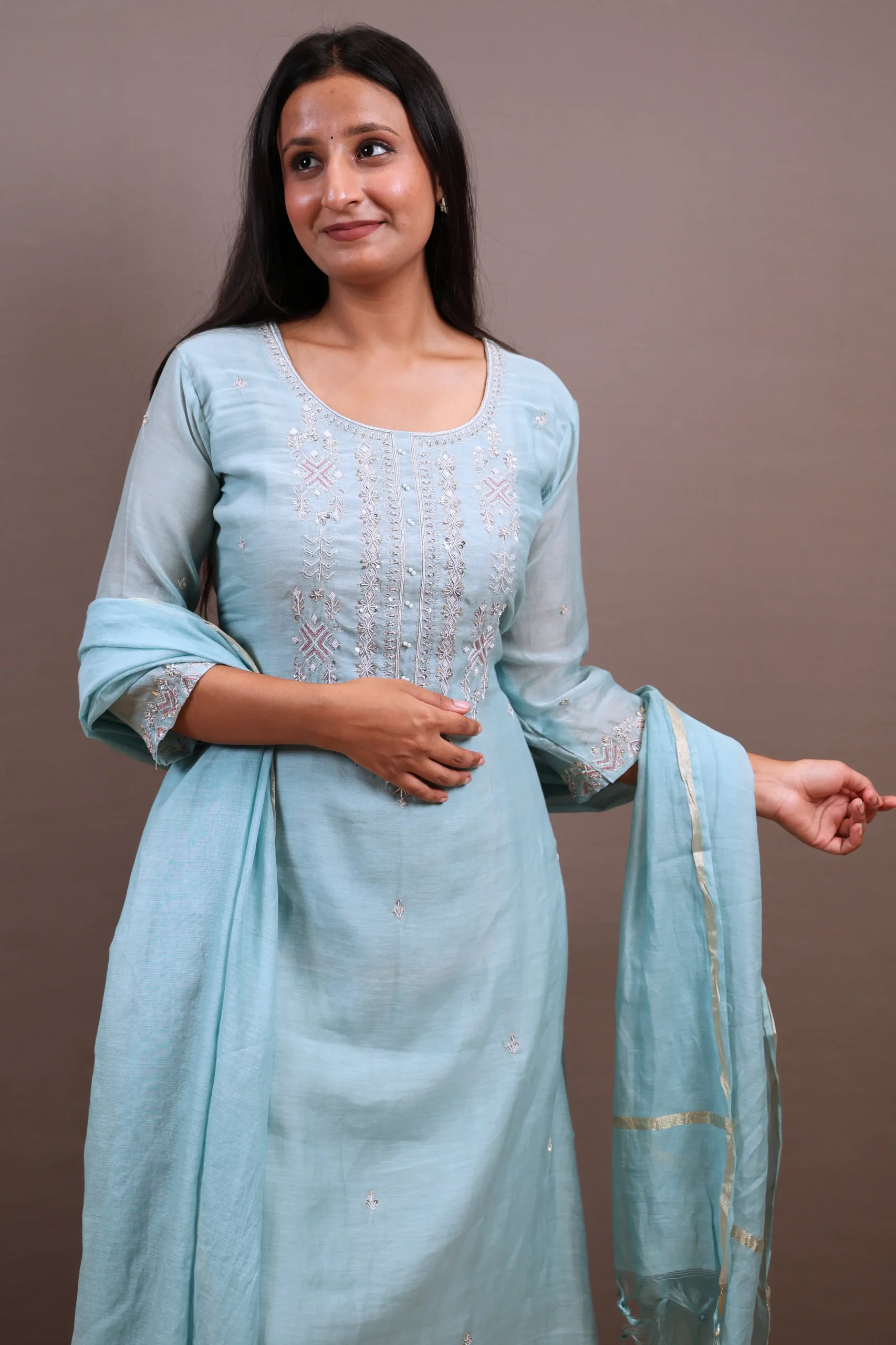 Frock Suit with Dabka Work - Image 4